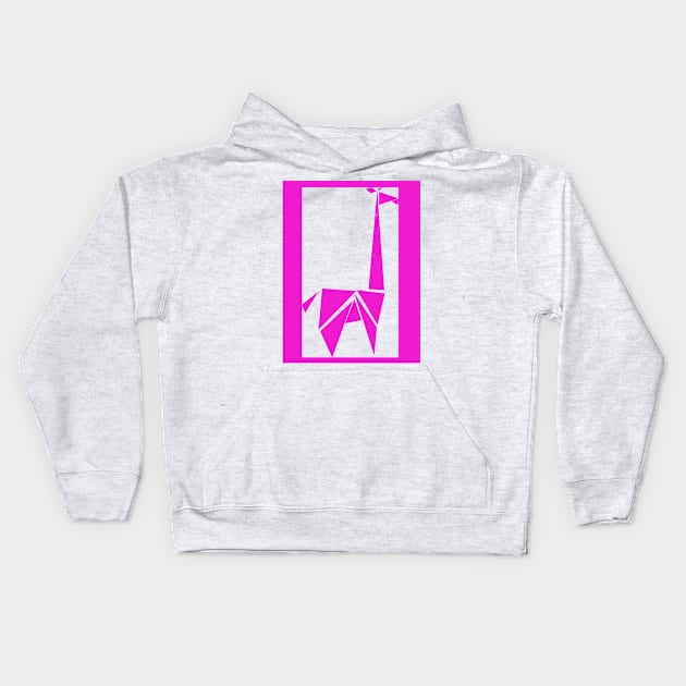 Pink Abstract Giraffe Kids Hoodie by tiffanydaiprai